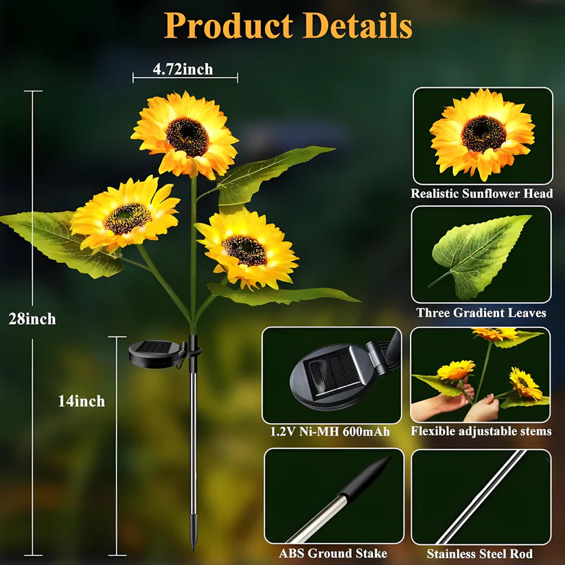 Kaimray™ Solar Sunflower LED Lights